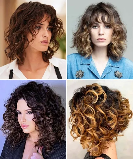 Medium haircuts curly hair 2024